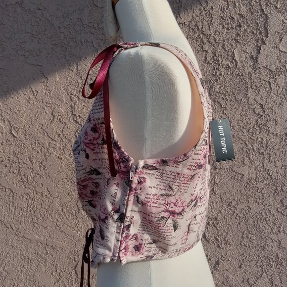 Hot Topic Thorn & Fable Corset Girls Crop Tank Top - Picture 7 of 9